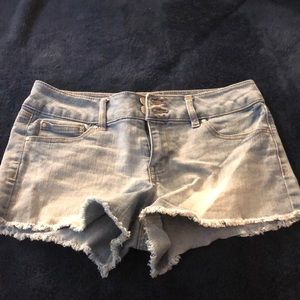 Jean shorts. 2” inseam light wash mid rise